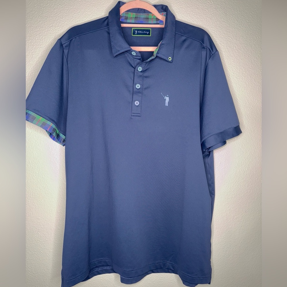 William Murray Men’s Large Performance Stretch Golf Polo Navy